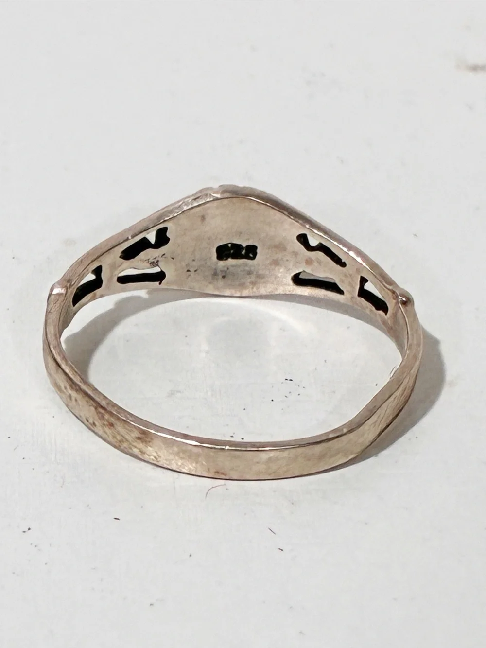 Vintage Bali Black Onyx Promise Ring .925 Sterling Silver Band Size 7